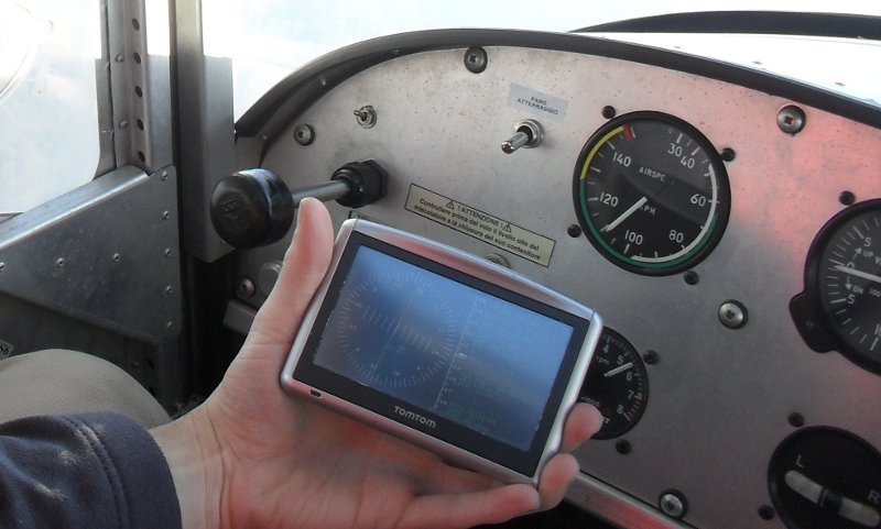 AirNavigator in funzione durante un volo sul mio TomTom